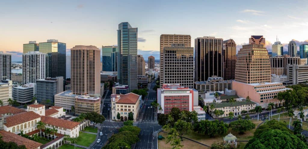 Downtown Honolulu and its financial district at sunrisehateii hawiia hawaii. hawaiii hawiaii hwaii hawaai hawall hawii hawwai hawwaii hawwii hiwaii haiwaii hawia hawwi 2320915459