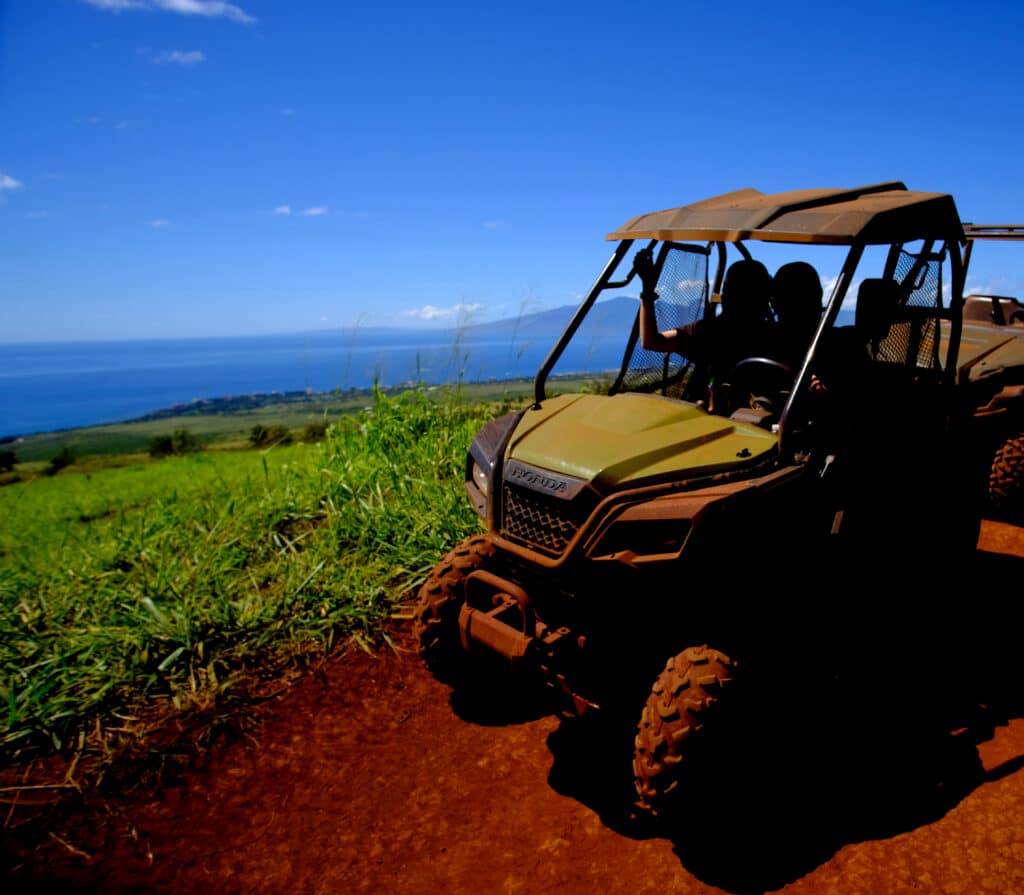 Honda ATV on Top of Mountain with View