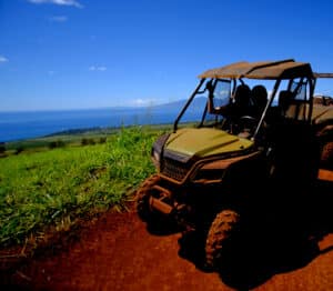 Honda ATV on Top of Mountain with View