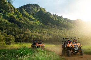 atvs on dirt path