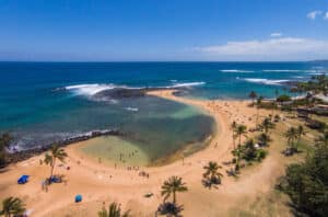 white sand beach