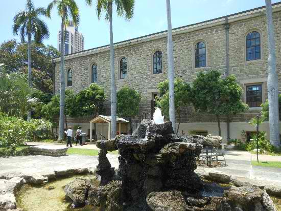 stone fountain